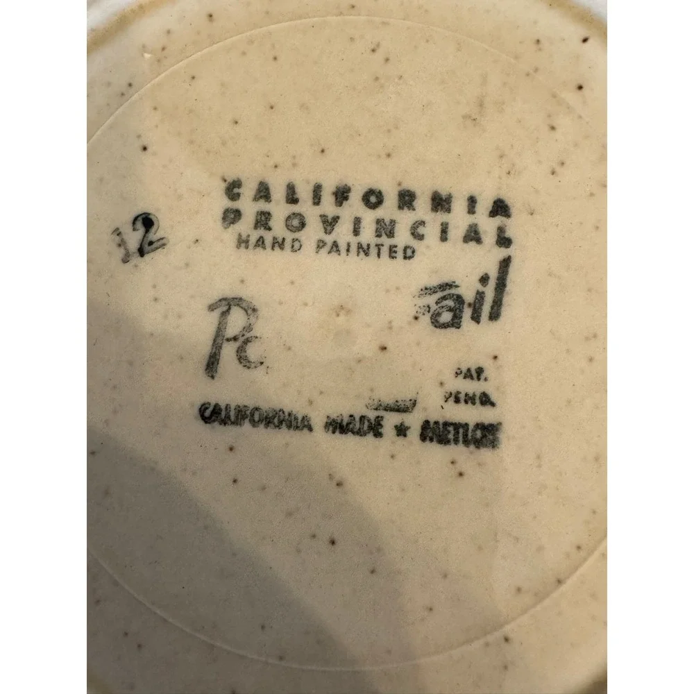 Metlox Poppytrail California Provincial Rooster Hand Painted Serving Bowl 10in